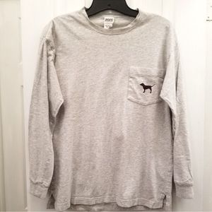 Victoria Secret’s Pink label long sleeve pocket tee XS EUC